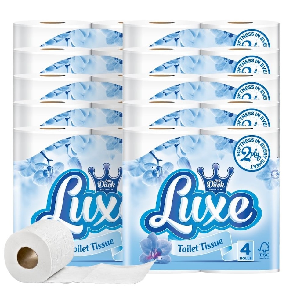 image 1 of Luxe 2 Ply 4-Roll Toilet Tissue | Blue | 1 - Blue | Single | 1