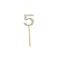 image 4 of Cake Topper Number 25 - Gold Diamond Gold