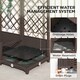 image 6 of Outsunny Raised Garden Bed with Trellis, Plastic Planter Box with Drainage Holes, Drain Plugs and Water Reservoirs for Climbing Plants, Vegetables, Flowers | Brown