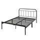 image 6 of Aldbury Modern Traditional Style Black Metal Bed Frame (Small Double)