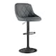 image 6 of Neo Madrid Bar Stool Dark Grey Fabric Black Steel Base Set of Two