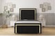 image 1 of Sloomy Boston Gold Black Plush Bed Frame With 50" Upholstered Headboard 4'6 Double