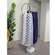 image 2 of Showerdrape Opera White/Chrome Freestanding Double Towel Ring