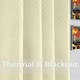 image 2 of Temple Velvet Ring Top Blackout Curtains - 168cm x 183cm - Cream