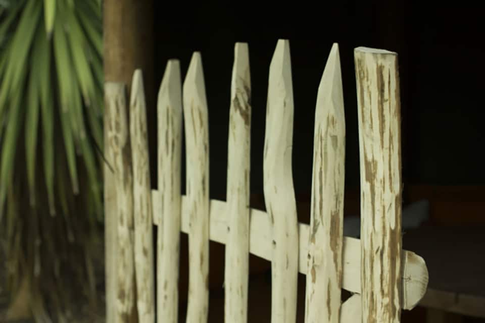 image 1 of Primrose Split Hazel Fencing Garden Gate Traditional Fence W1m x H1.2m | Brown | Brown