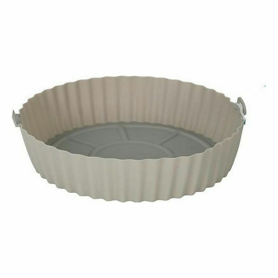 image 1 of Folding Silicone Basket for Air Fryer Quttin Circular 20 x 20 x 4,5 cm (24 Units)