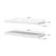 image 7 of Floating Storage Shelf Wall Mounted Wooden CD DVD Book Shelves Home Living Room | White
