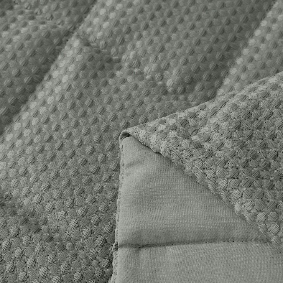 image 1 of Intimates Waffle Weave Luxury Bedspread Set Green | Sage | One Size