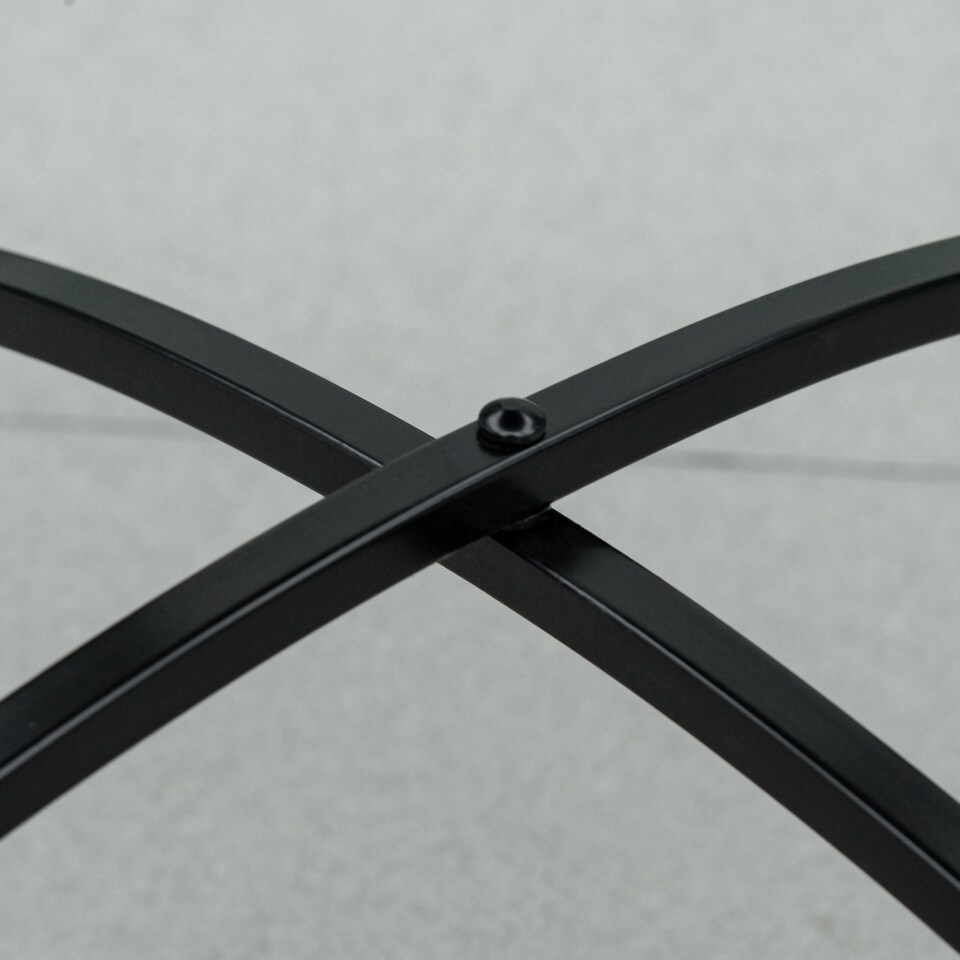 image 1 of Outsunny 60 cm Mosaic Garden Table, Small Round Outdoor Side Table with Ceramic Top, Plant Stand for Patio, Balcony | Grey