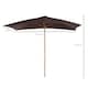 image 7 of Outsunny Wooden Garden Parasol Sun Shade Patio Umbrella Canopy Dark Coffee