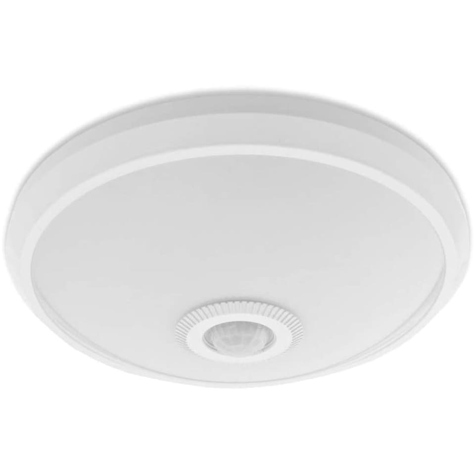 image 1 of CGC RIZZO 12W White Round LED Ceiling Light with Motion Sensor | White | White | Diameter: 29 cm, Width: 6 cm