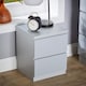 image 2 of Grey 2 Drawer Bedside Cabinet Nightstand Modern Storage Unit Furniture Bedroom