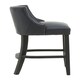 image 4 of Interiors by Premier Black Bar Stool with Back, Velvet Seat Breakfast Bar Chair, Kitchen Stool with Footrest, Chair for Bar, Home