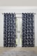 image 2 of Meadows Lined Eyelet Jacquard Curtains 168cm x 228cm Navy | Blue | Blue