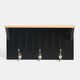 image 1 of OHS Wall Shelf Coat Rack Wood Effect Floating Display Unit