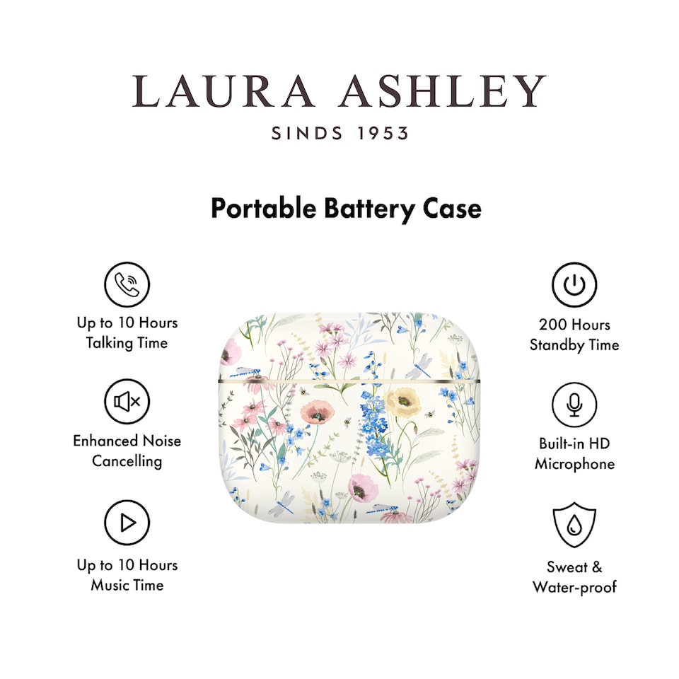 image 1 of Laura Ashley Alford Meadow 'Skylark' True Wireless Earbuds with HD Microphone and Charging Case