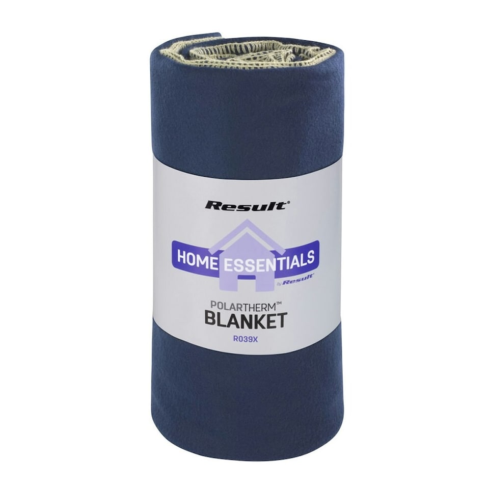 image 1 of Result Plain Warm Outdoor Fleece Blanket (330gsm) - Marine - One Size