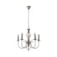image 1 of ValueLights Memphis Twist Brushed Chrome 5 Way Chandelier | Chrome