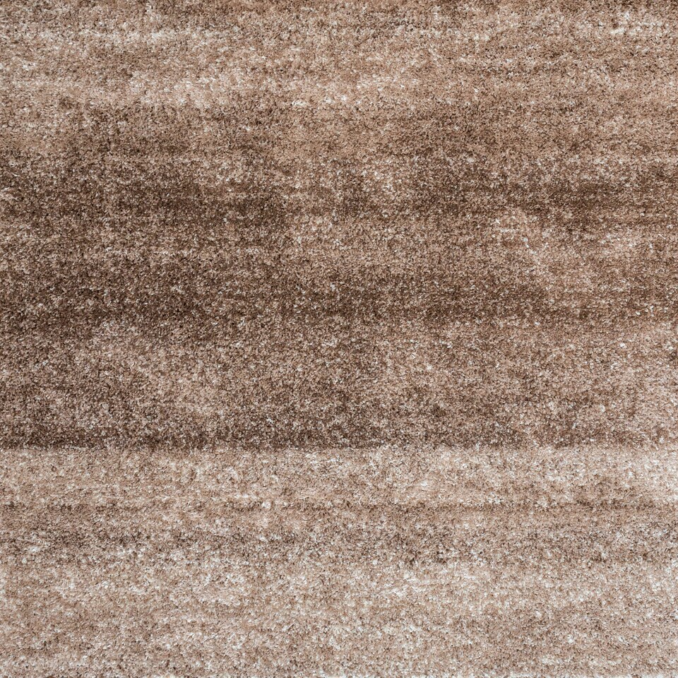 image 1 of KUKOON Beige Striped Mottled Shaggy Living Room Area Rug 160cm x 230cm