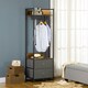 image 2 of HOMCOM Clothes Rail, Metal Coat Stand, Garment Rack with 2 Fabric Storage Drawer