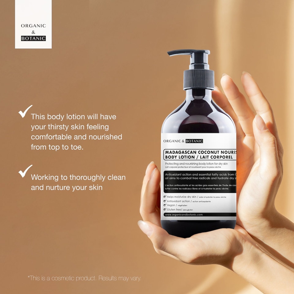 image 1 of Organic & Botanic Madagascan Coconut Body Lotion 500ml
