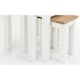 image 2 of Ivory and Oak Nest of 3 Tables White