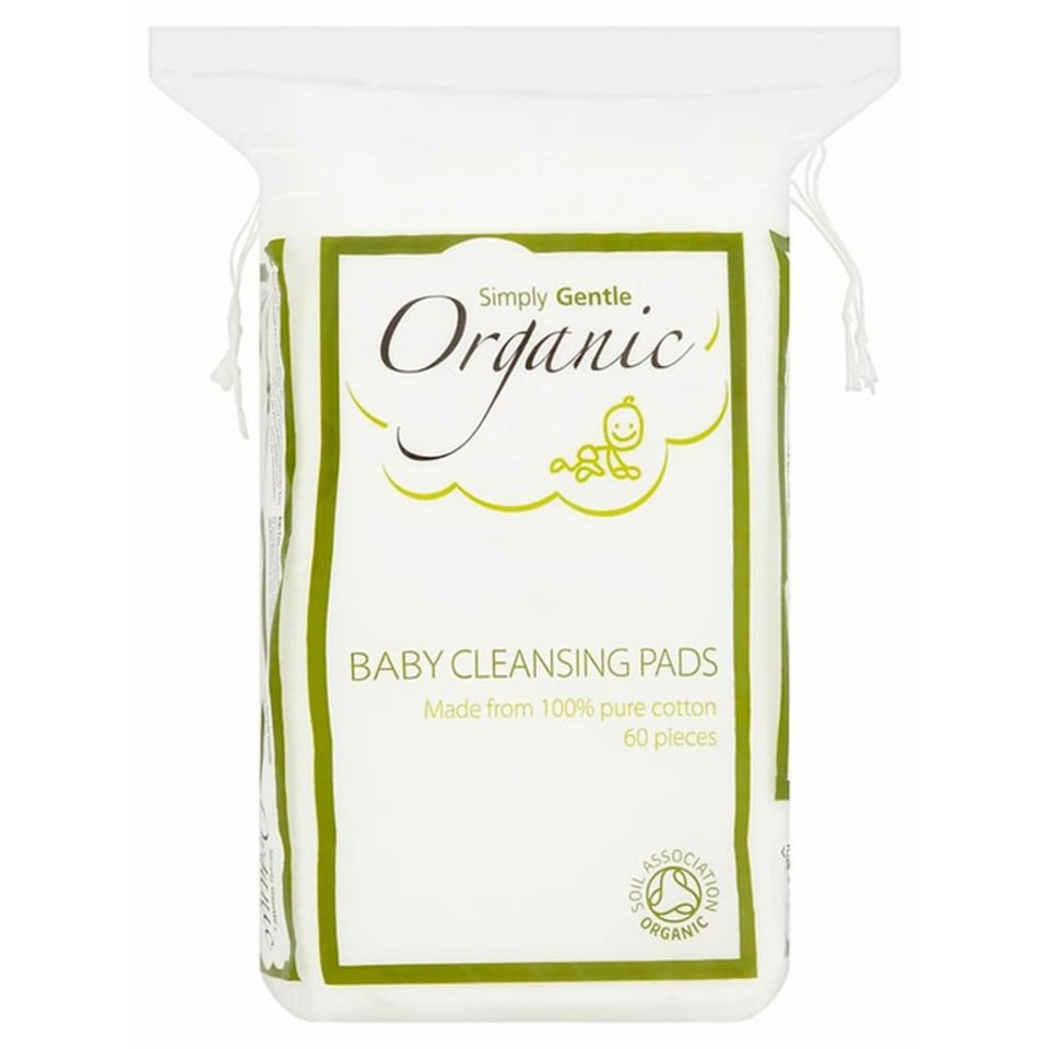 Organic Baby Cleansing Pads, 60 Pads (Simply Gentle)