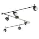 image 2 of ValueLights Adjustable 6 Way Eyeball Black Chrome Ceiling Spotlight with Cool White LED Bulbs Black
