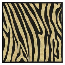 Golden zebra (Picture Frame) Black | XL