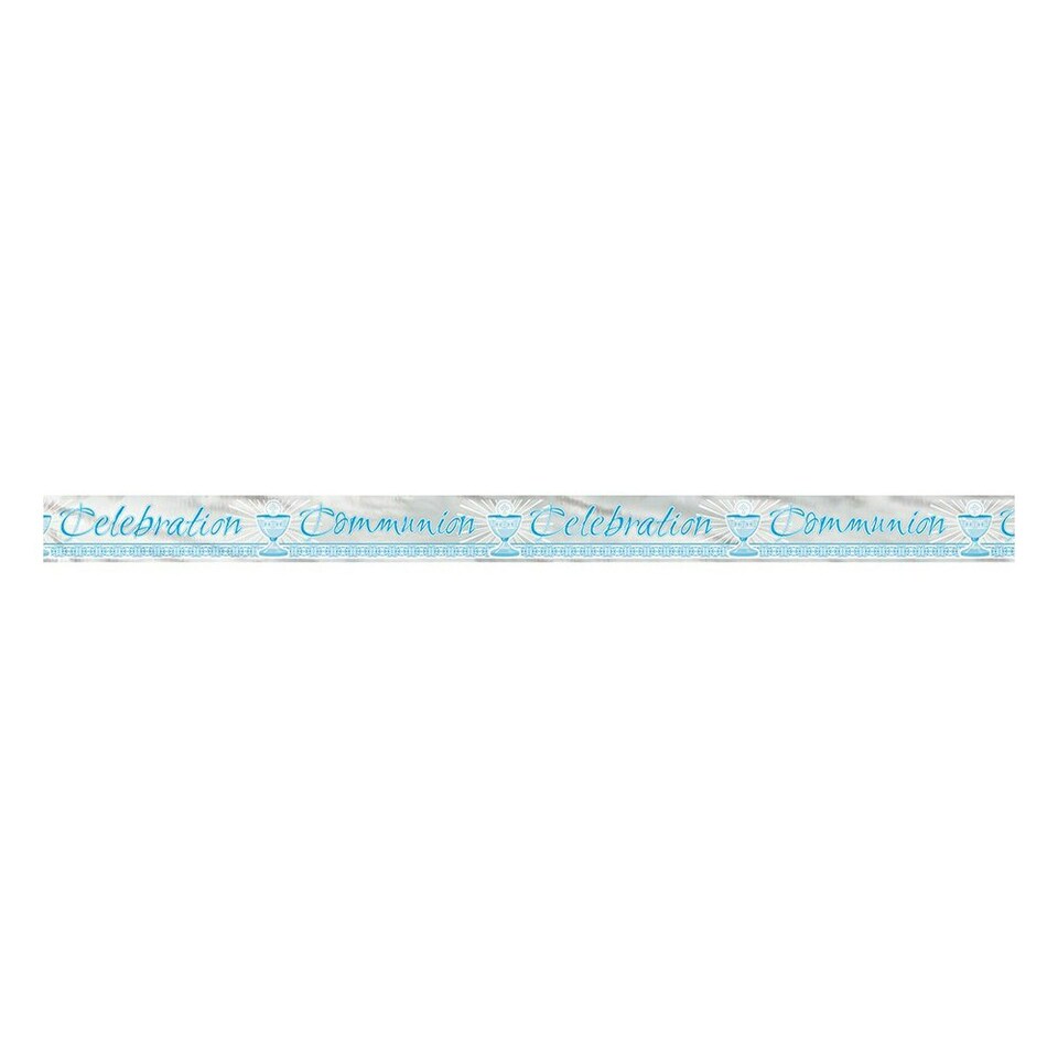 image 1 of Unique Party Communion Celebration Banner 12ft - Blue - One Size