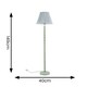 image 3 of ValueLights Bobbles Sage Green Bobbin Floor Lamp with Blue Pleated Shade Green