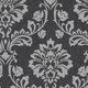 image 2 of Transform Peel & Stick Small Damask Black Self-Adhesive Wallpaper Black | Grey