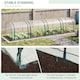 image 7 of Outsunny Tunnel Greenhouse Steel Frame for Garden w/ Zipper Doors