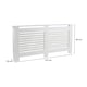 image 8 of Extending Radiator Cover Adjustable Wooden MDF Slatted Grill | White