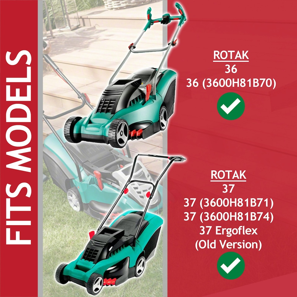 image 1 of SPARES2GO Metal Cutter compatible with Bosch Rotak 36 37 Ergoflex Lawnmower (37cm)