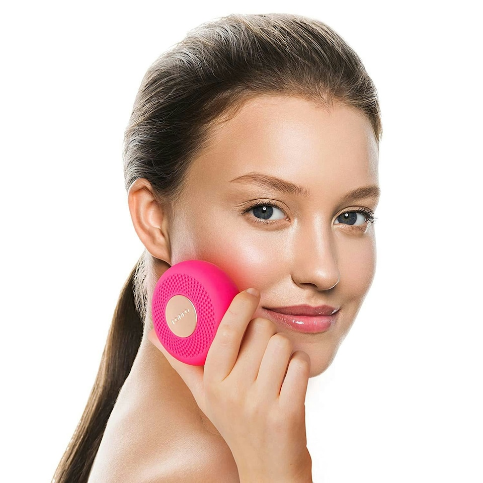 image 1 of FOREO UFO Mini Face Mask Treatment Device Highly Advanced for Dry Skin, Fuchsia