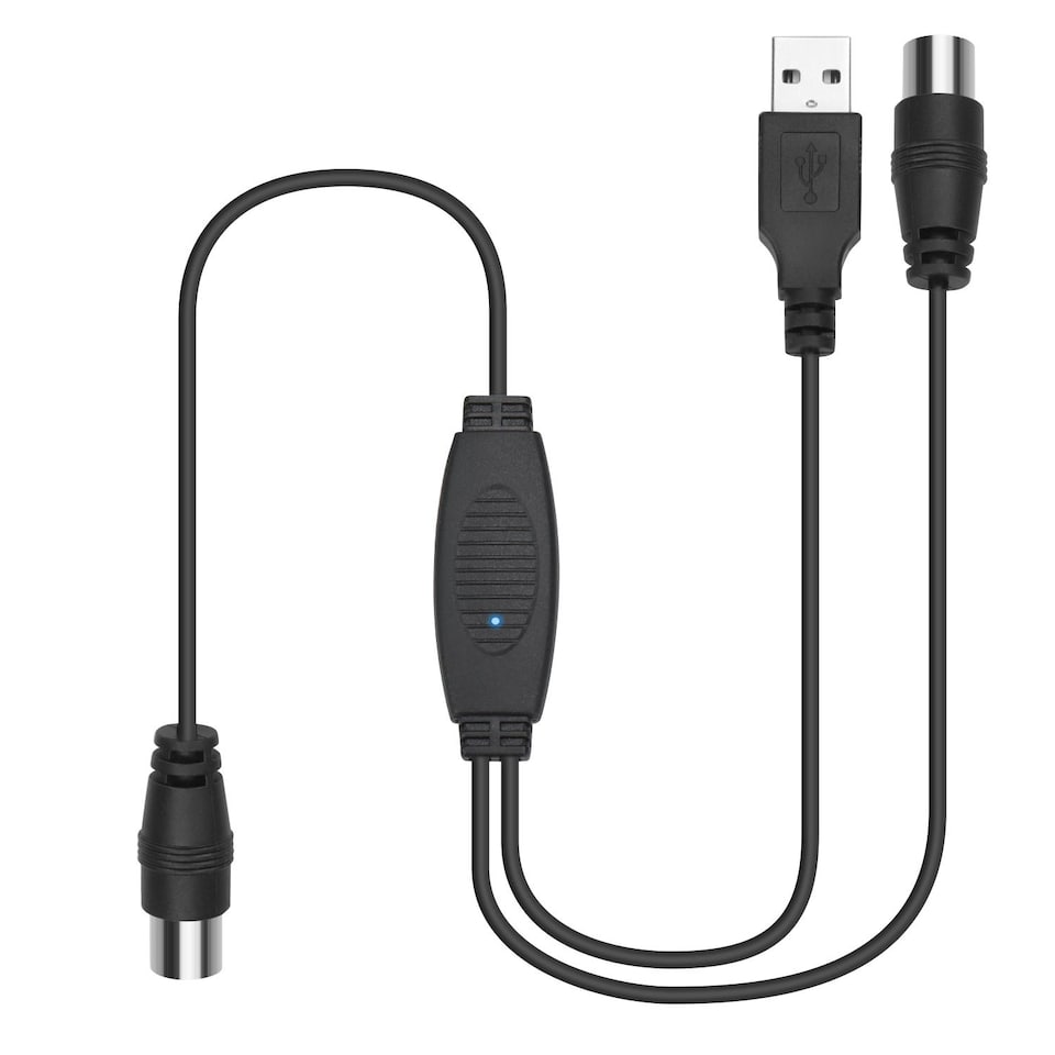 image 1 of USB Powered Signal Booster Cable for Coaxial Aerials - Add 20dB of Gain - August DTB115