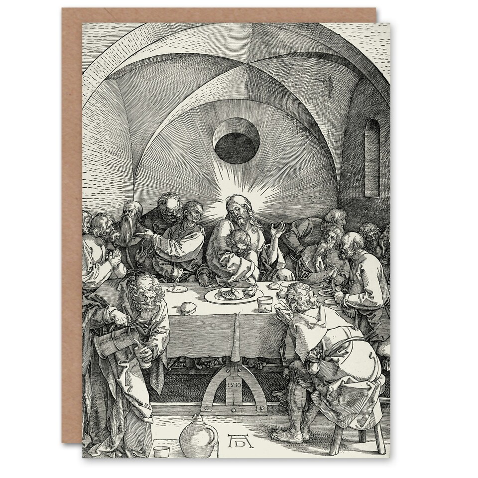 image 1 of Albrecht Durer Art Card Large Passion Series The Last Supper