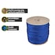 image 3 of Pegdev 8mm Blue Polypropylene Rope - Strong 3-Strand Twisted Construction (50m)