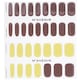 image 3 of Nail Sticker (assorted Colour) - # Wholegrain Mustard Matt Nail - 32pcs Multi
