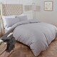 image 3 of OHS Seersucker Duvet Cover and Pillowcase Bedding Set, Super King - Silver