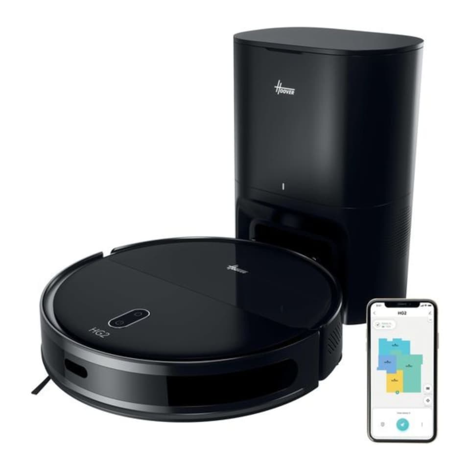 image 1 of HOOVER HG2 Turbo Slim Hydro Pro Robot Vacuum Cleaner Black