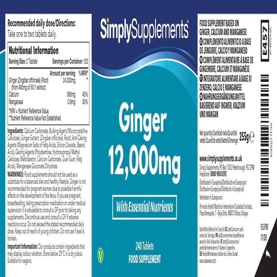 image 1 of Ginger Tablets 12,000mg