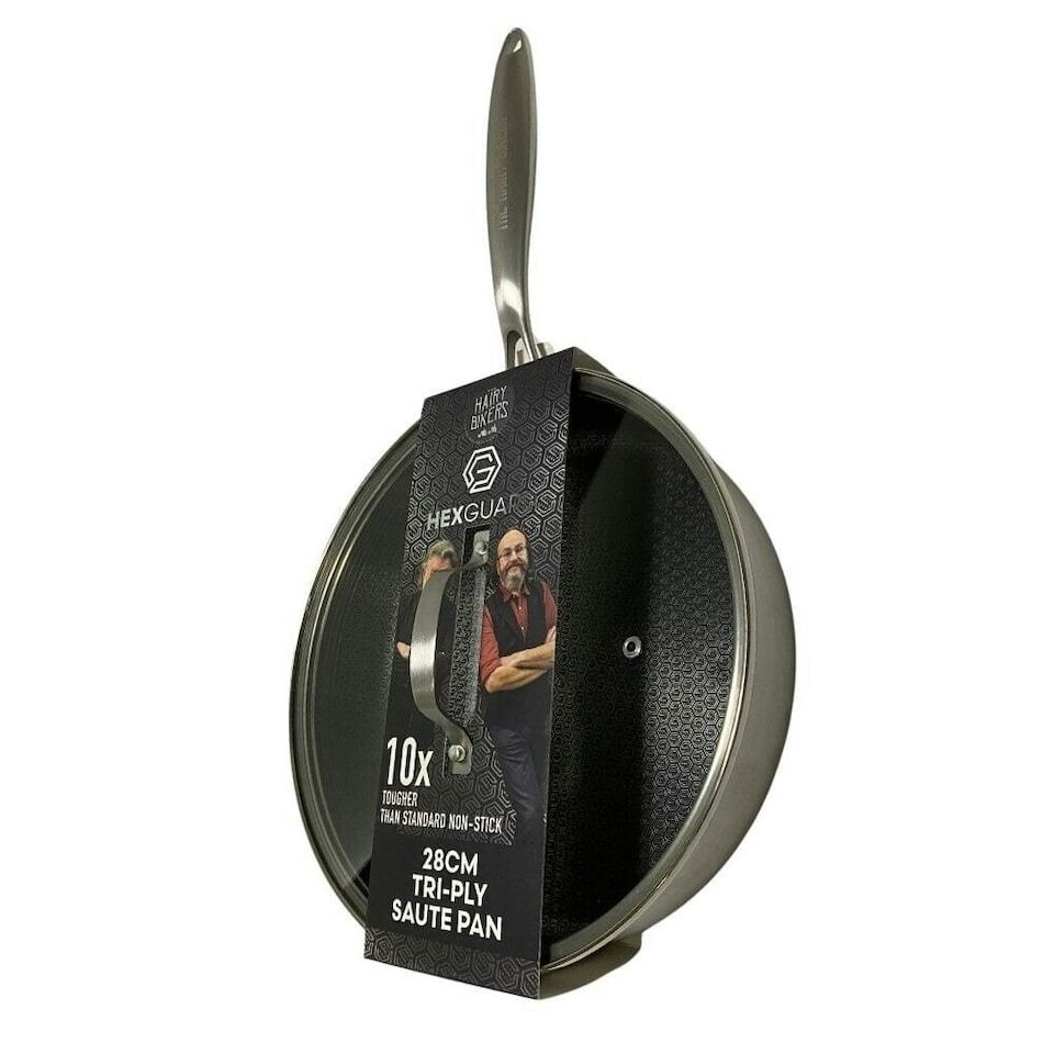 image 1 of Hairy Bikers HexGuard 28cm Saute Pan with Glass Lid