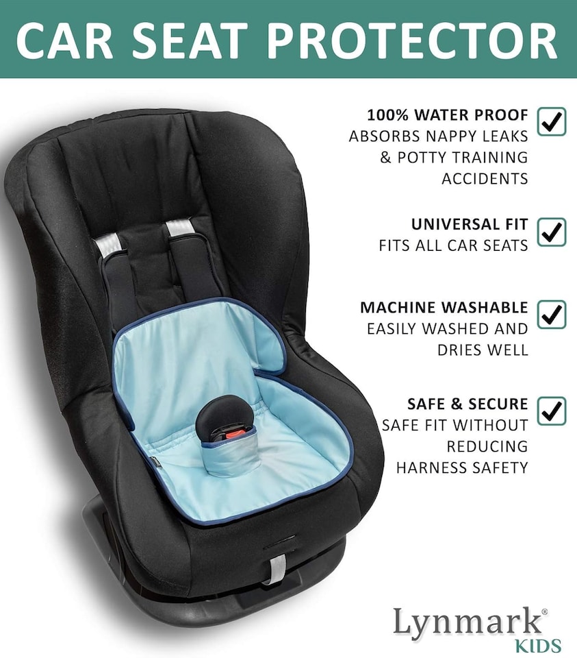 image 1 of Lynmark® Potty Training Car Seat Protector Cover with Middle Buckle Hole | Blue | 1