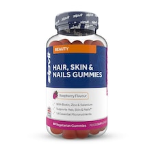 Biotin Gummies 5000mcg with A, B, C, D, E & Selenium, Raspberry Flavor, Hair, Skin & Nail Care