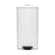 image 6 of Harbour Housewares Square Stainless Steel Kitchen Pedal Bin - 30L - White | White | White