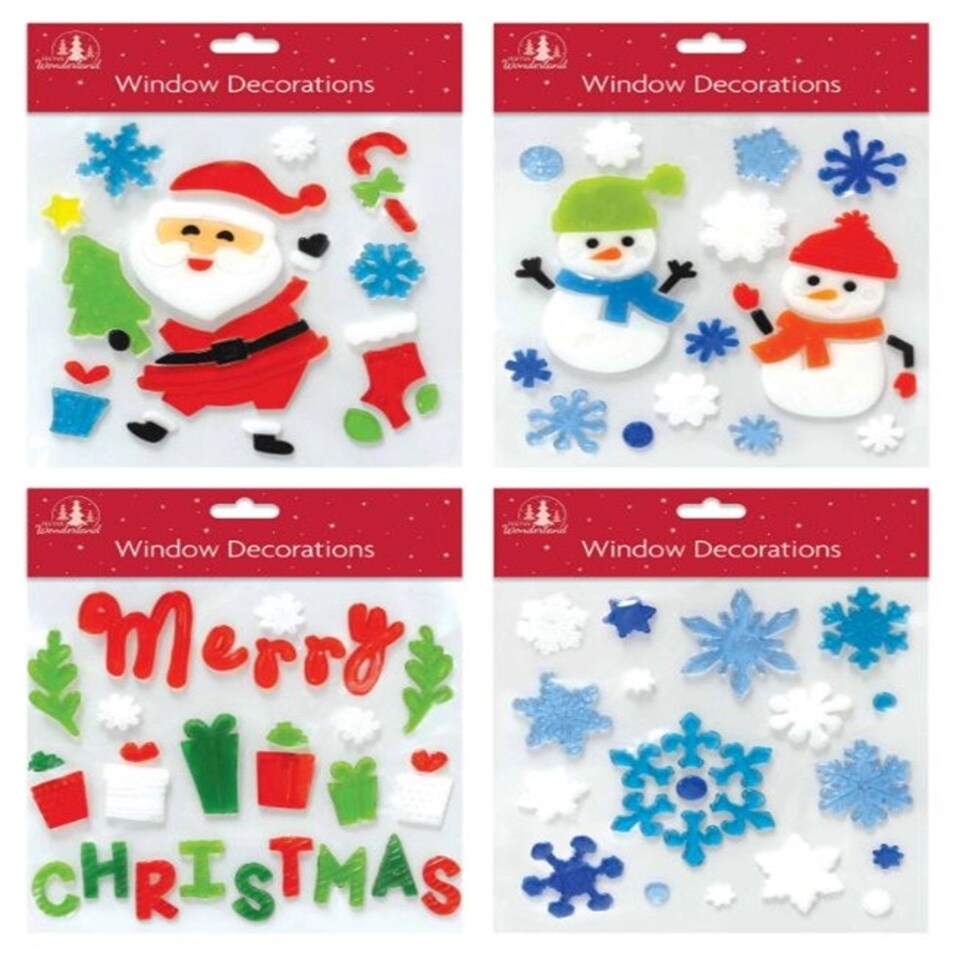 Christmas Window Gels Decorations