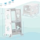 image 7 of AIYAPLAY 2-in-1 Toddler Step Stool with Safety Rail for Kitchen, White 