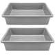 image 2 of 1 x Rectangular Indoor Outdoor Grey Deep Storage Multipurpose Household Tray Grey